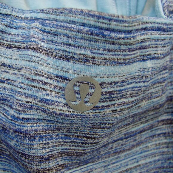 Lululemon Blue Enhearten Tank Yoga Crisscross Back Like New Size 8 - Picture 8 of 16